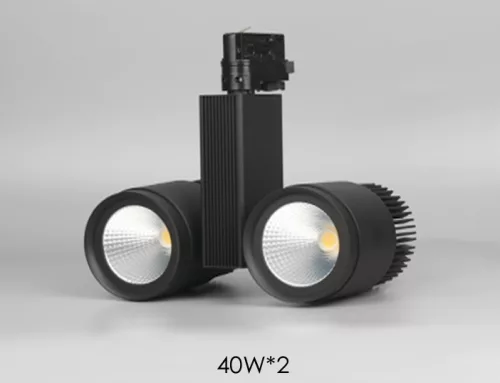 Commercial adjustable beam angle shop rail system zoomable linear rail track 40W LED track light