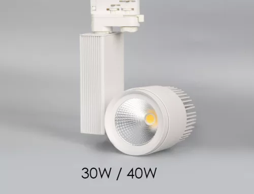 30W/40W cob led spot track light CE ROHS high quality design 5 years warranty for clothing shop